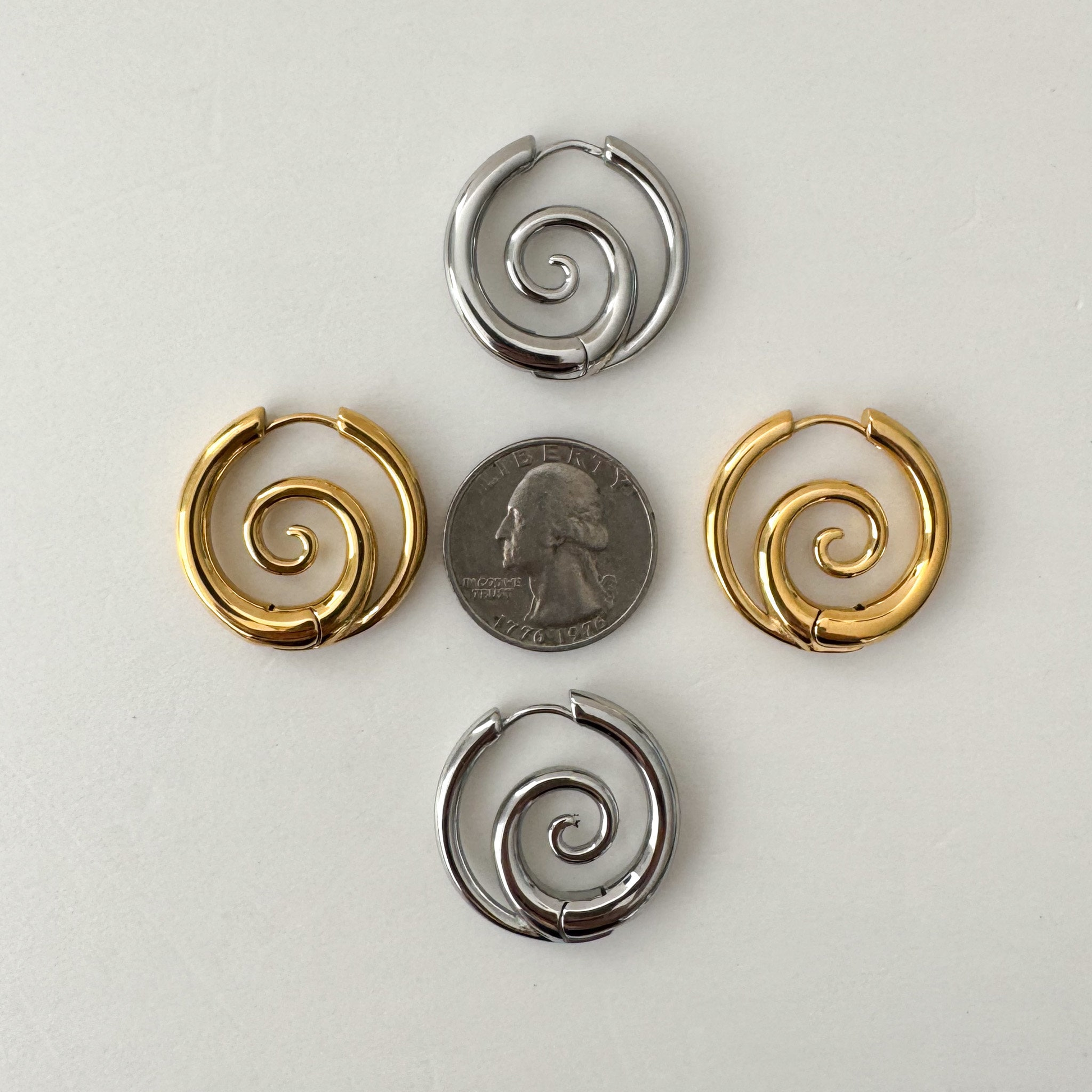 Spiral Drop Earrings