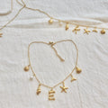 Pearl Shell Initial Necklace