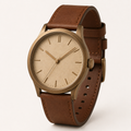 Terracotta Bronze Minimal Watch
