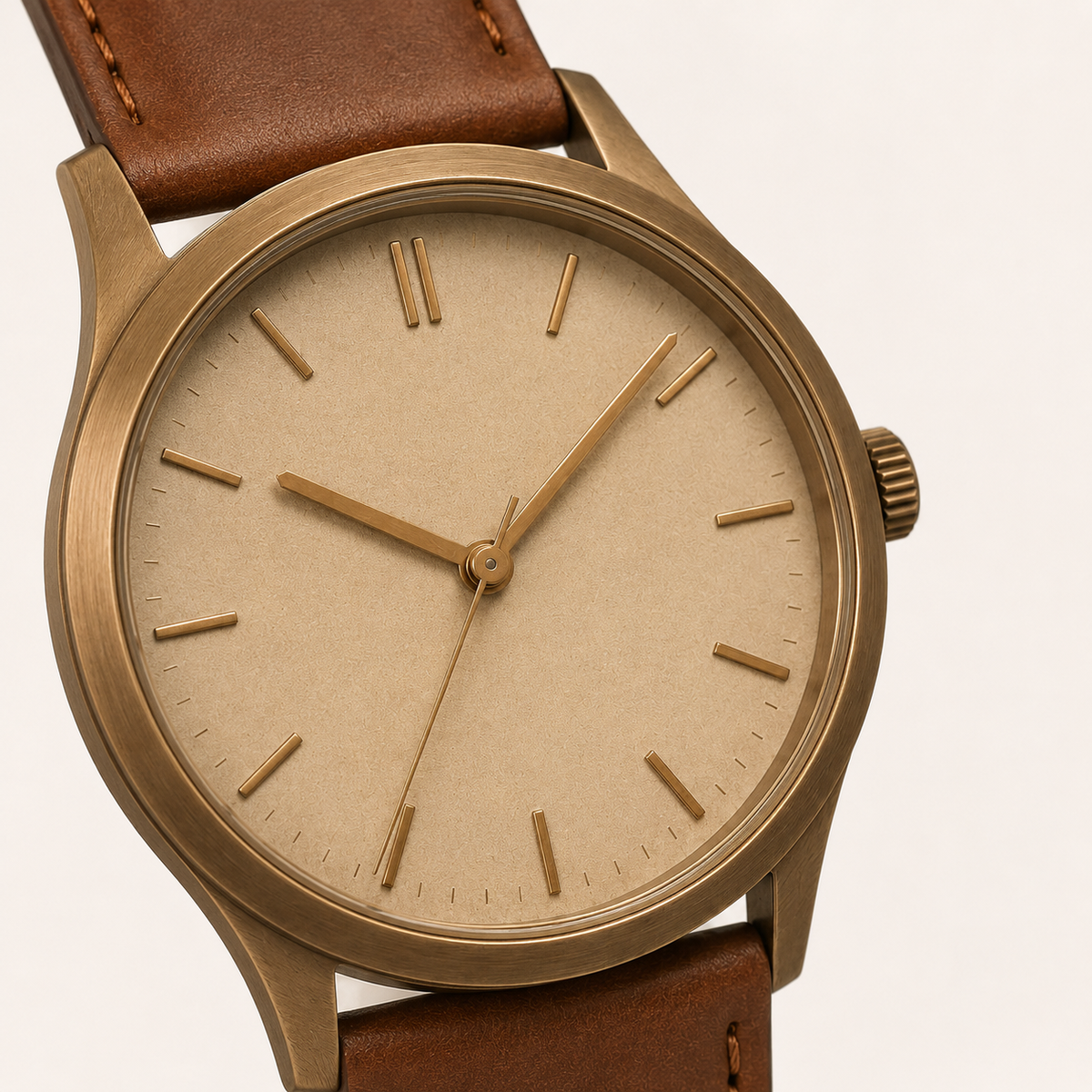 Terracotta Bronze Minimal Watch