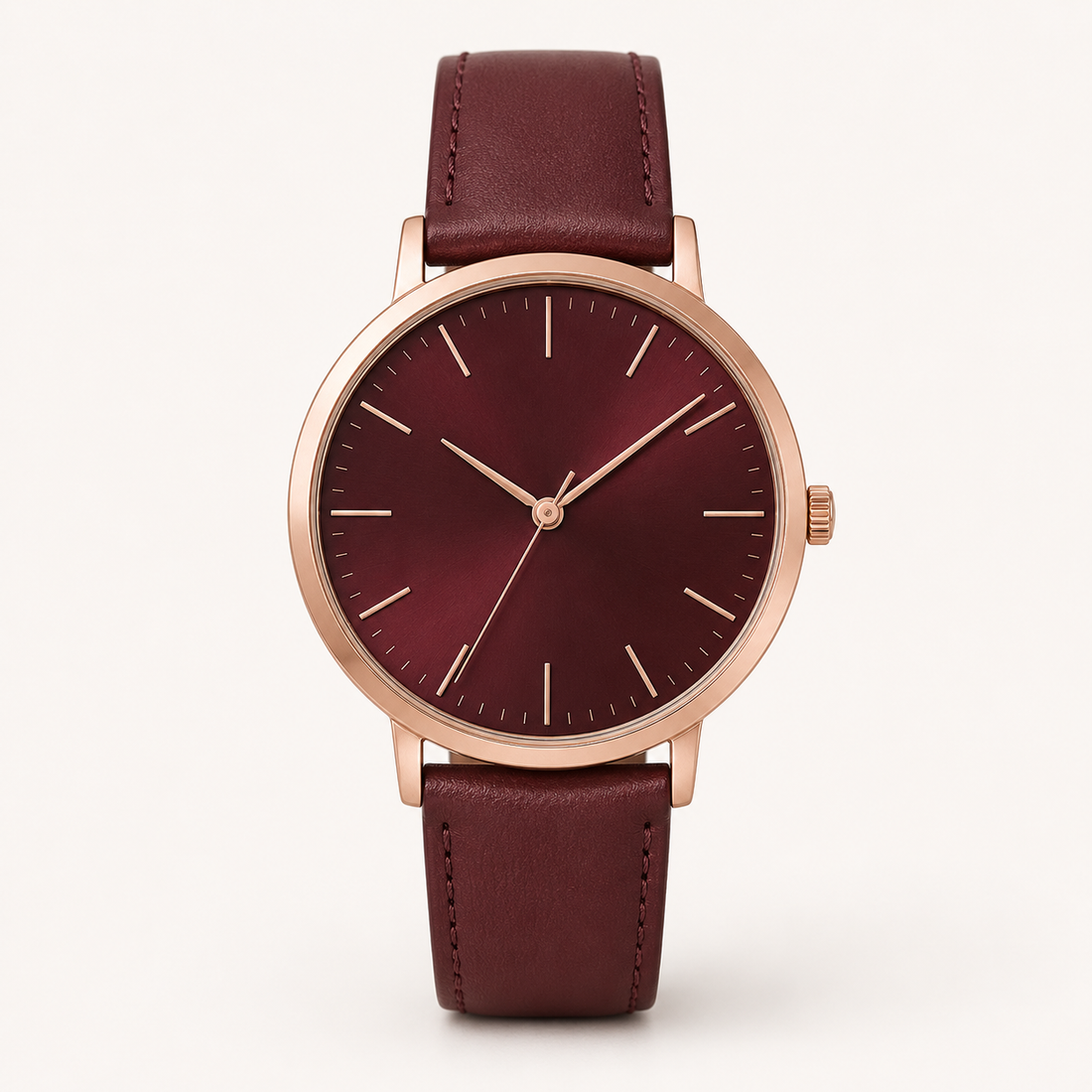 Red Gold Minimal Watch