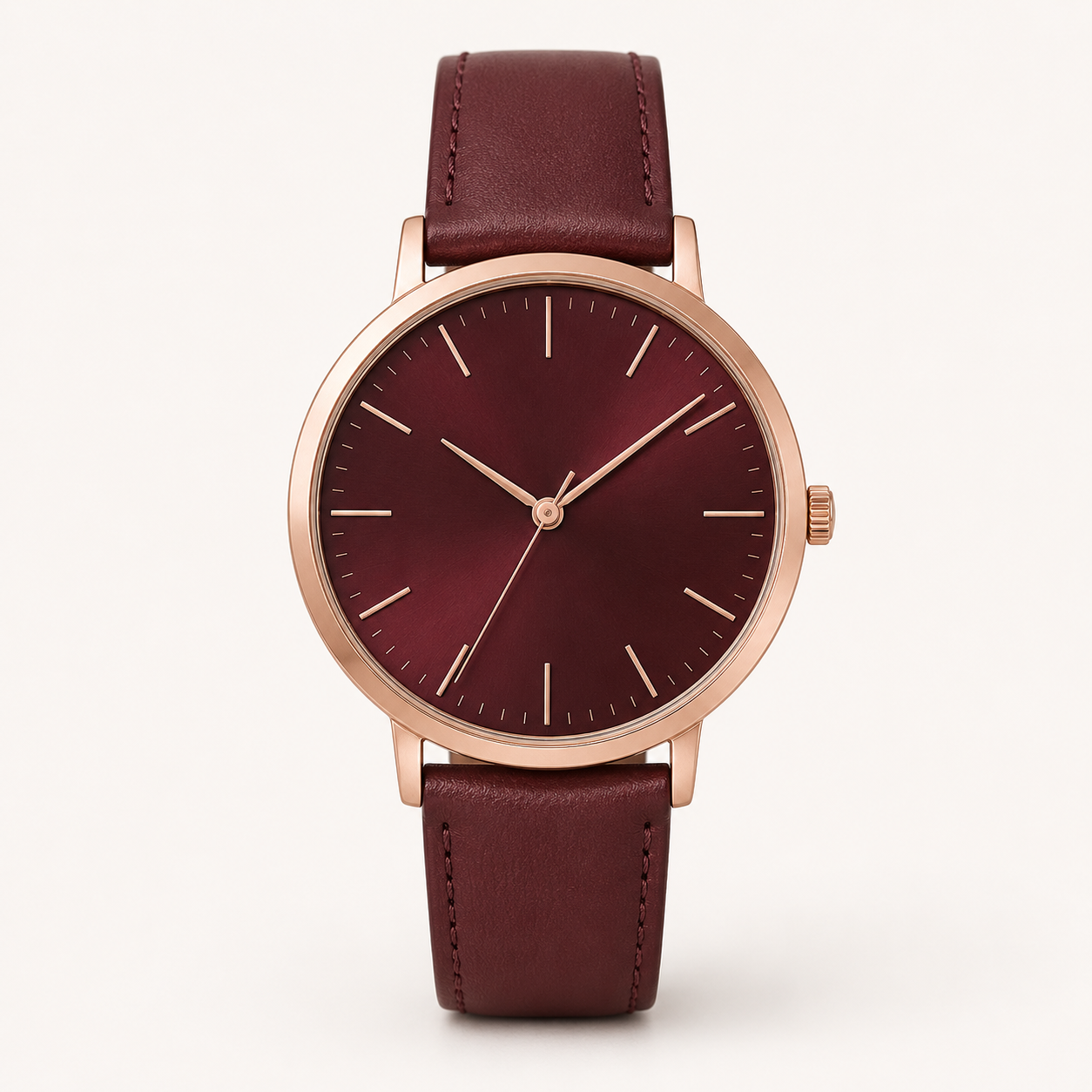 Red Gold Minimal Watch