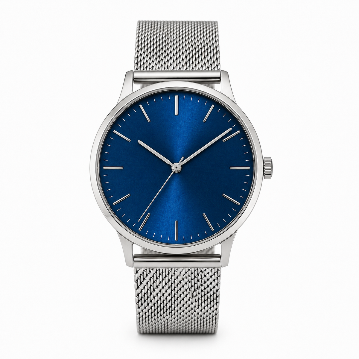 Silver White Classic Watch