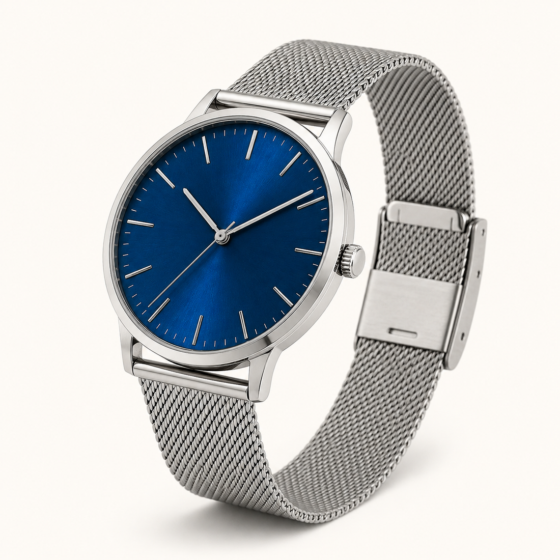 Silver White Classic Watch