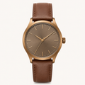 Navy Brown Statement Dial Watch