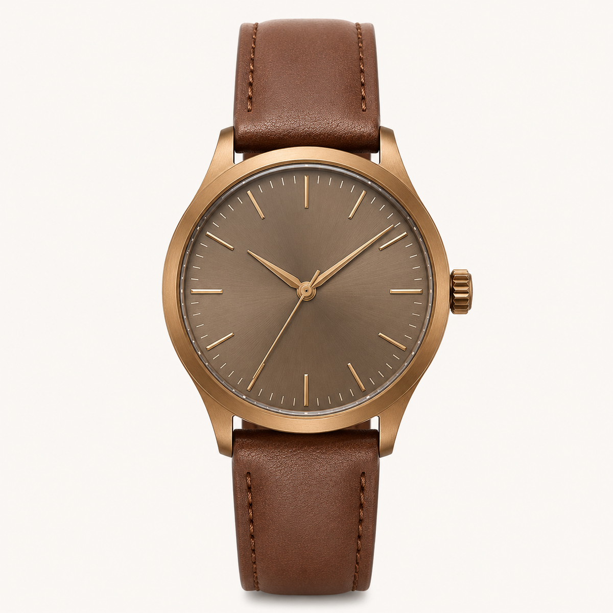 Navy Brown Statement Dial Watch