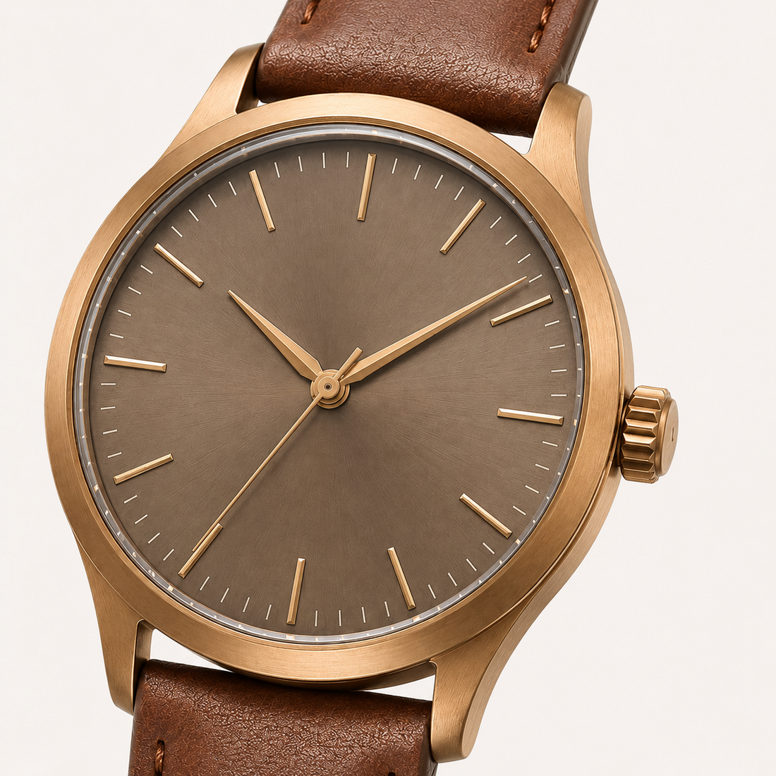 Navy Brown Statement Dial Watch