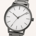 Silver White Minimal Watch