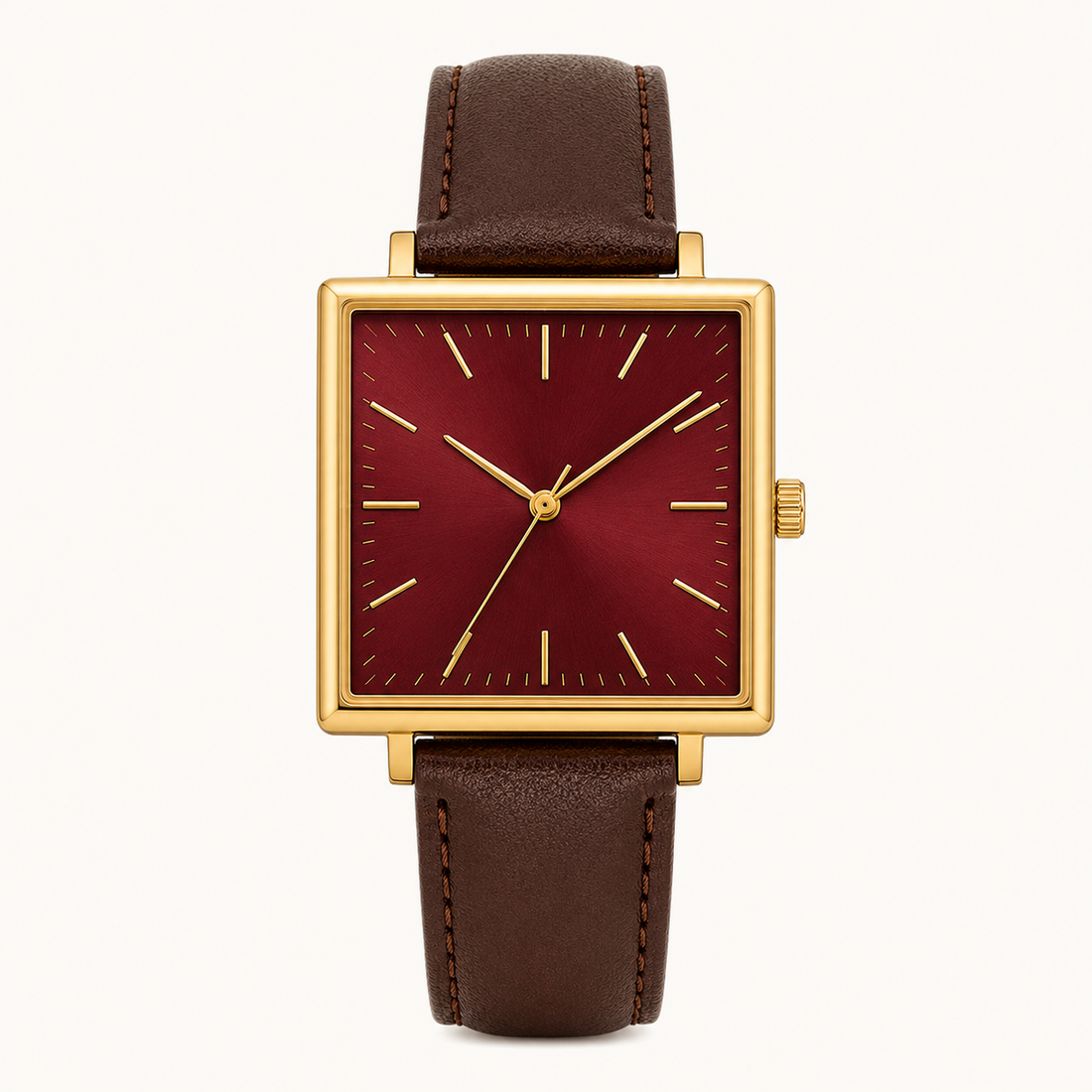 Cream Copper Contemporary Watch