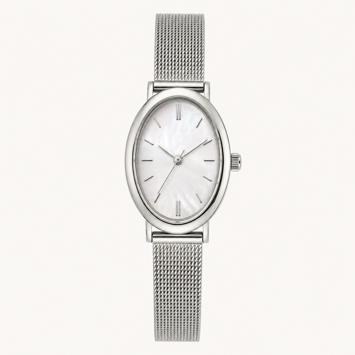Cream Copper Minimal Watch