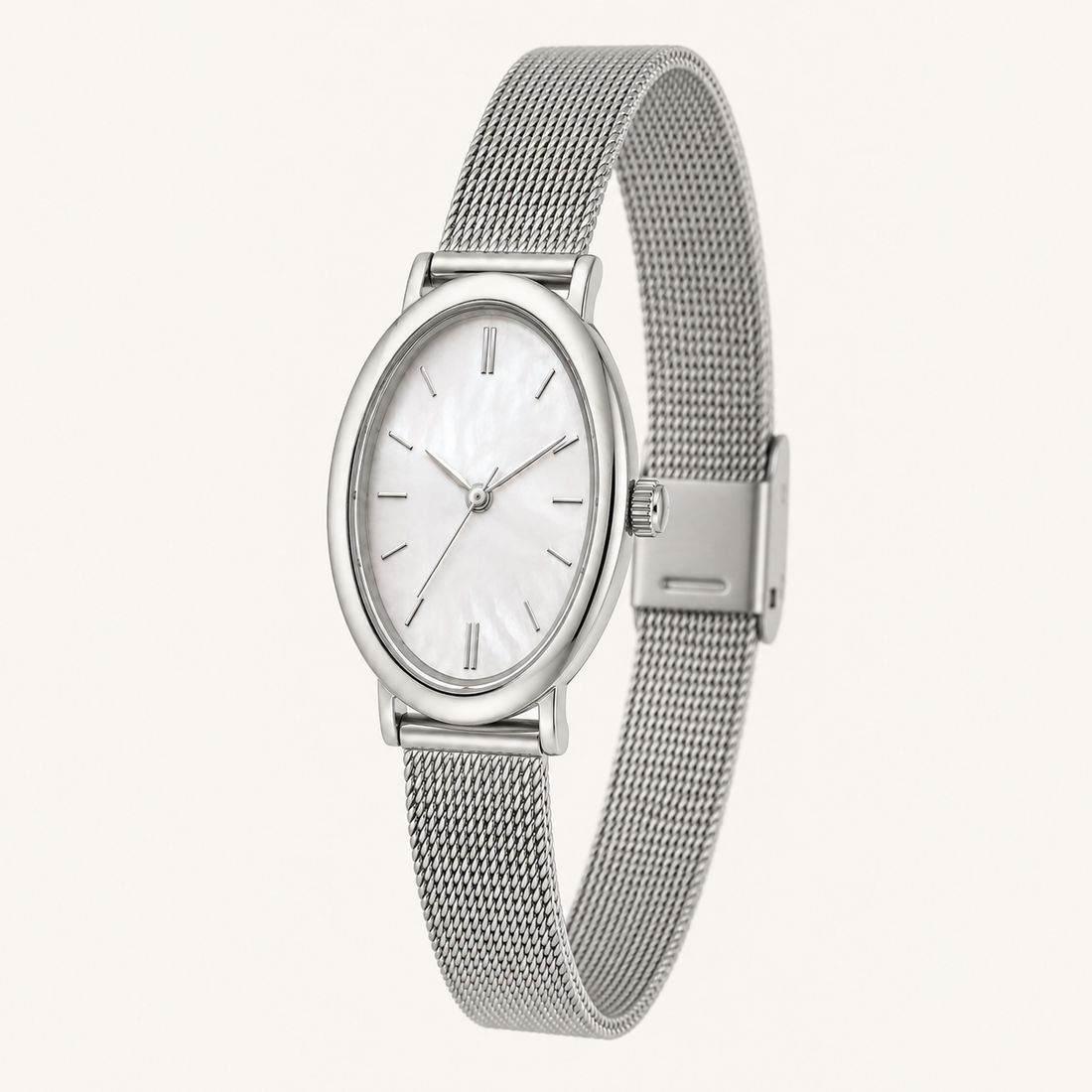 Cream Copper Minimal Watch