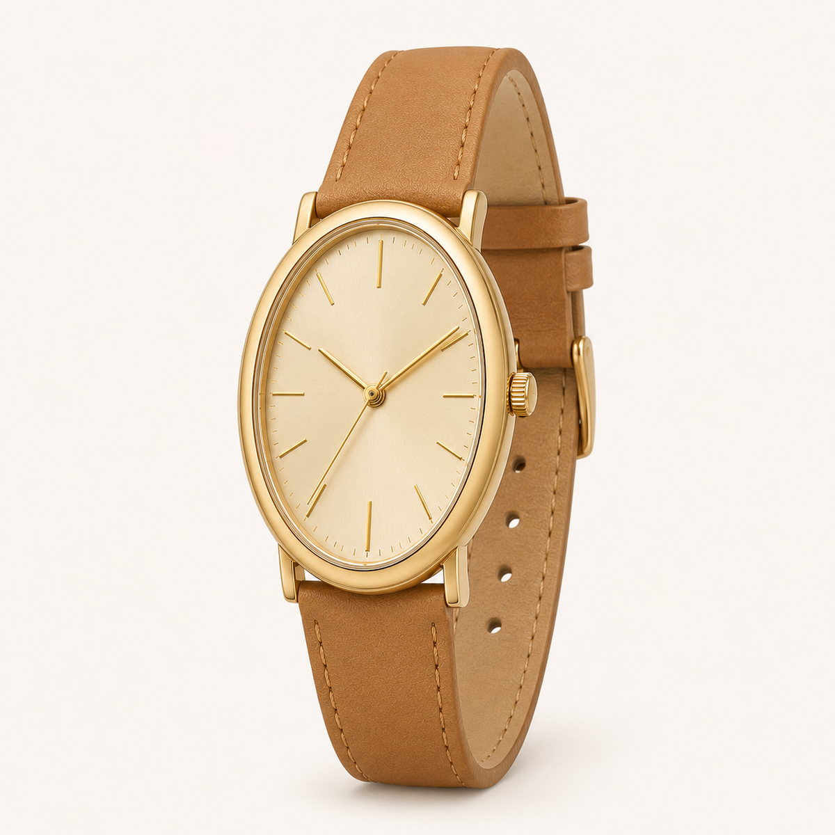 Brown Steel Refined Everyday Watch