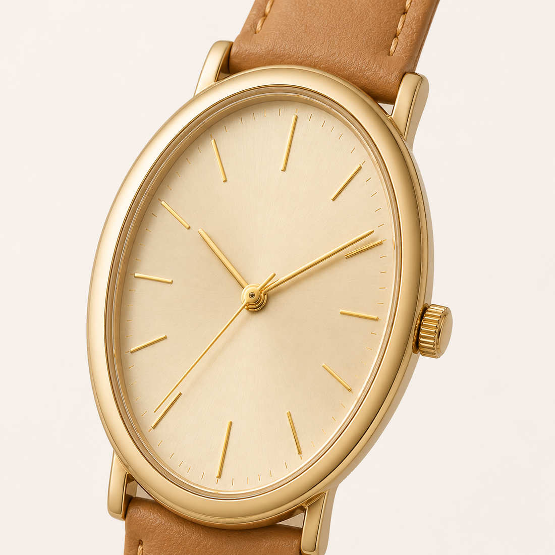 Brown Steel Refined Everyday Watch