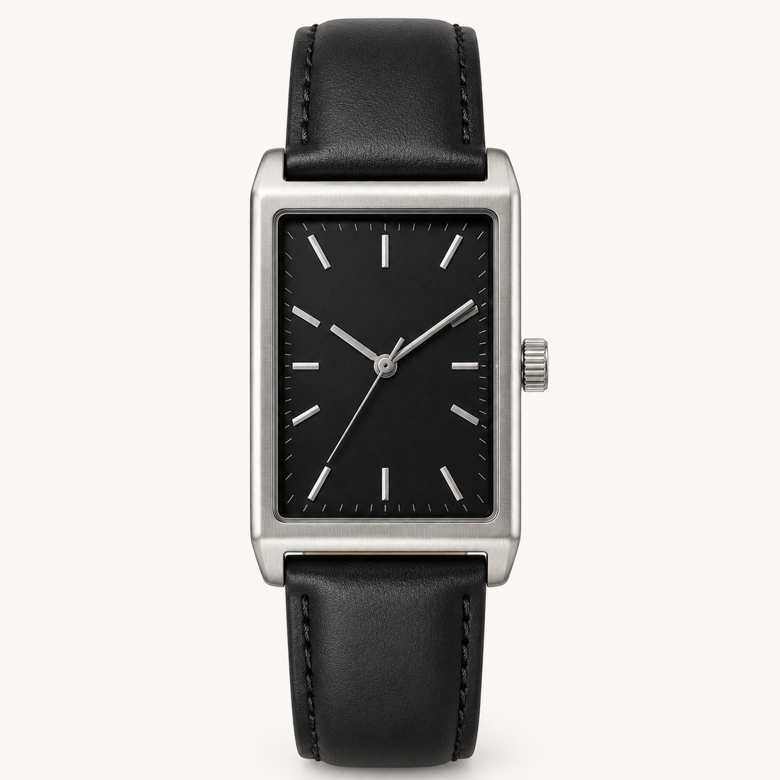 Black Steel Contemporary Watch