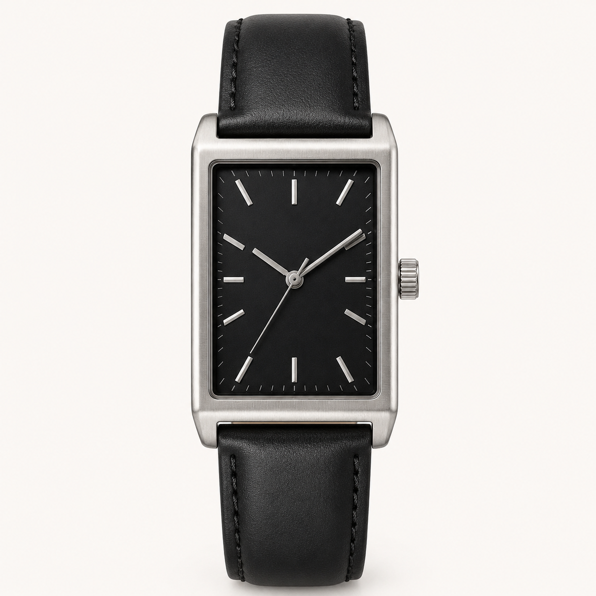 Black Steel Contemporary Watch