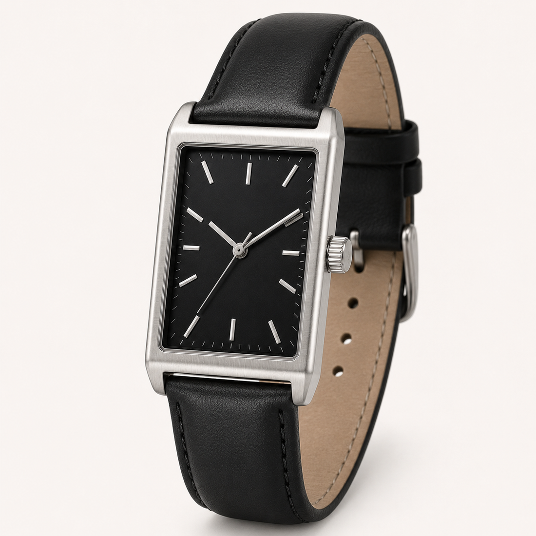 Black Steel Contemporary Watch