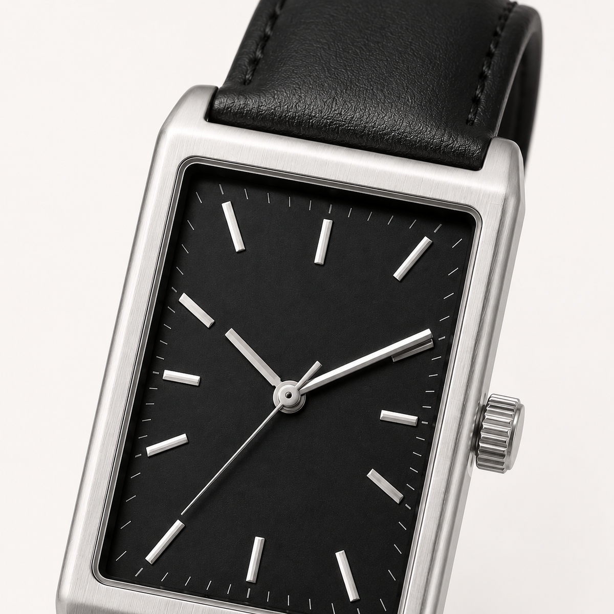 Black Steel Contemporary Watch
