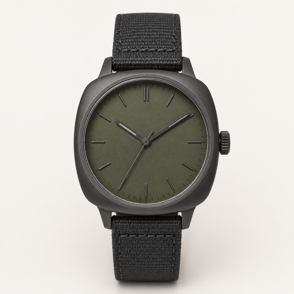Green Titanium Minimal Watch