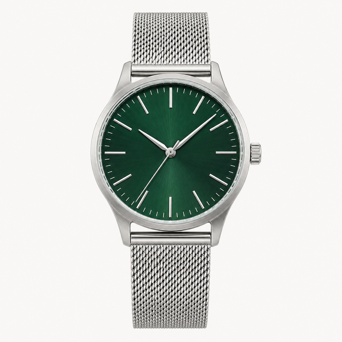 Green Silver Refined Everyday Watch