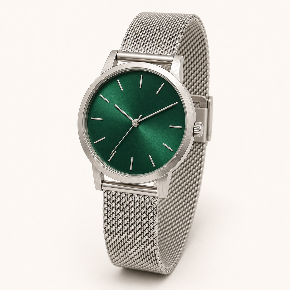Green Silver Refined Everyday Watch