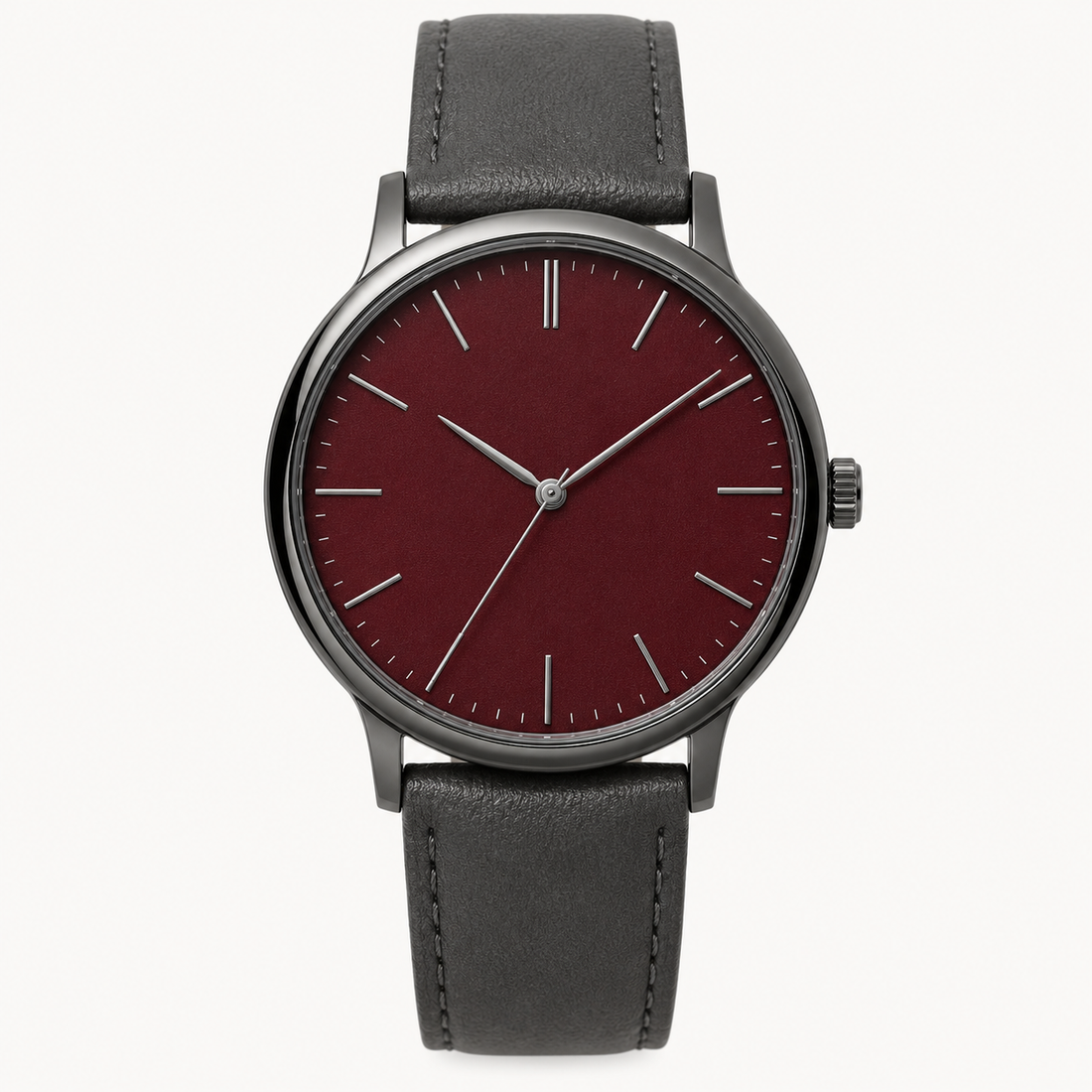 Red Platinum Minimal Watch