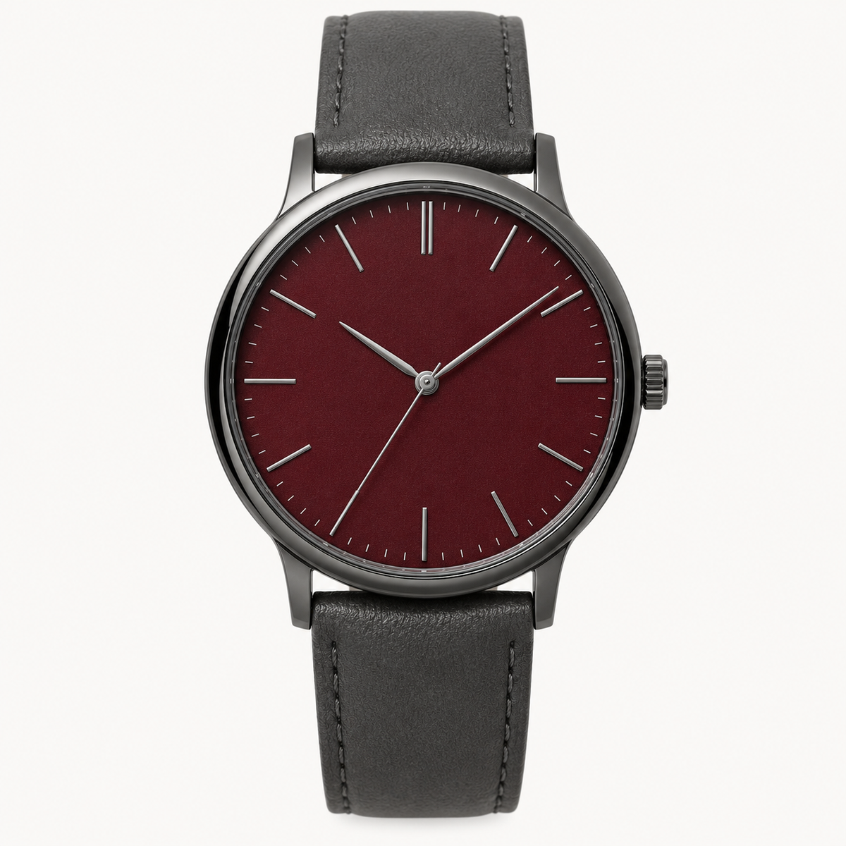 Red Platinum Minimal Watch
