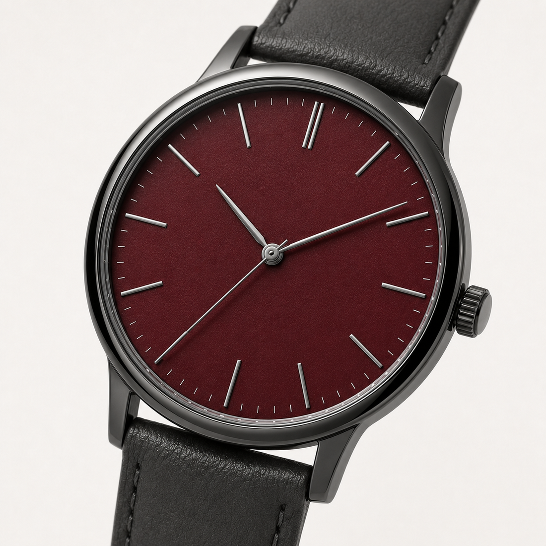 Red Platinum Minimal Watch