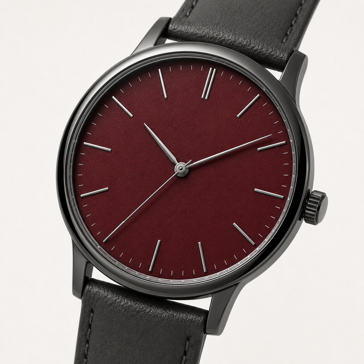 Red Platinum Minimal Watch