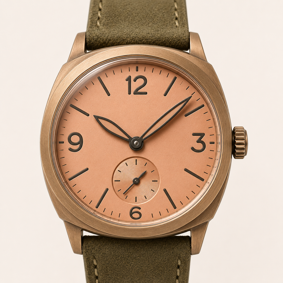 Burgundy Gold Statement Dial Watch