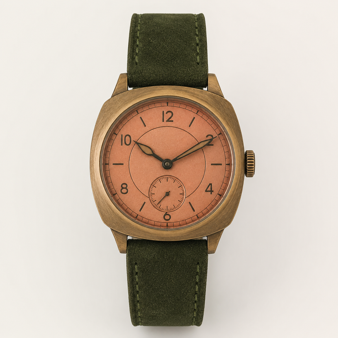 Burgundy Gold Statement Dial Watch