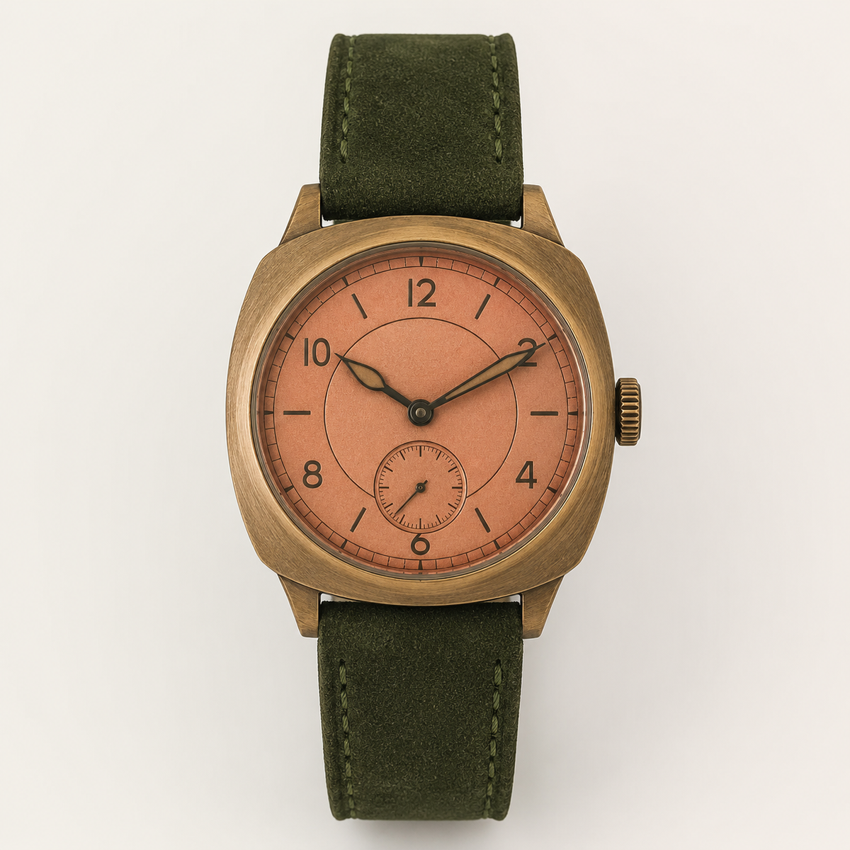 Burgundy Gold Statement Dial Watch