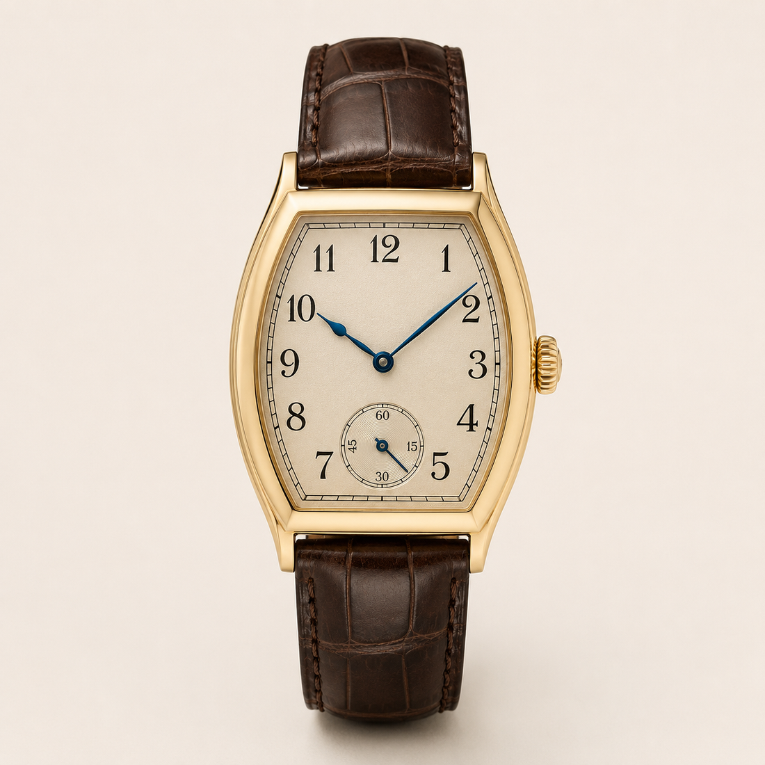 Burgundy Gold Contemporary Watch