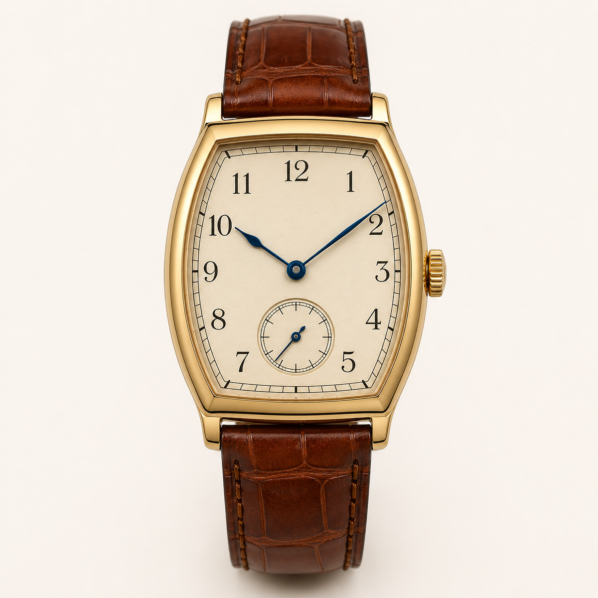 Burgundy Gold Minimal Watch