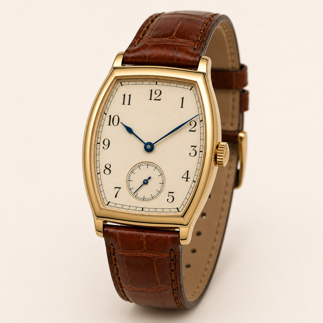Burgundy Gold Minimal Watch