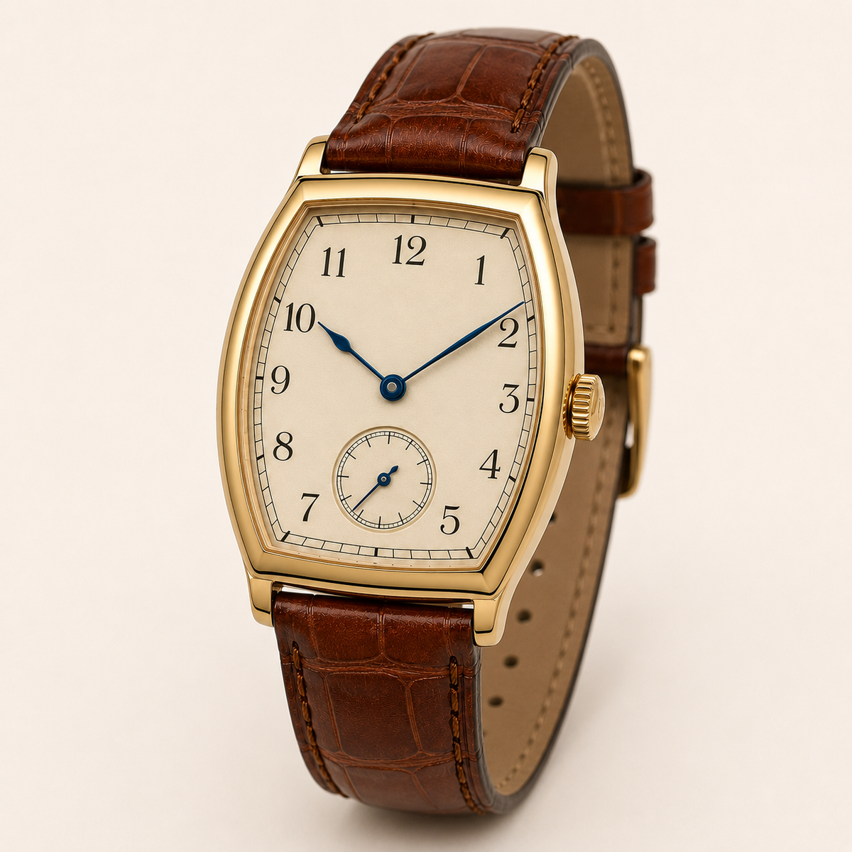 Burgundy Gold Minimal Watch