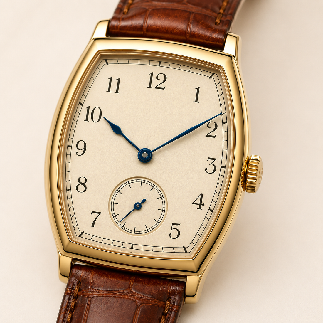 Burgundy Gold Minimal Watch