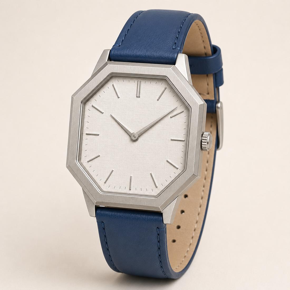 Ivory Blue Statement Dial Watch