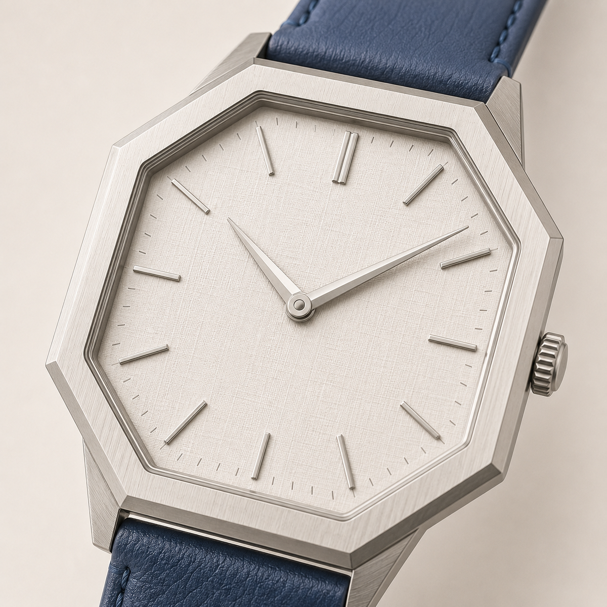 Ivory Blue Statement Dial Watch
