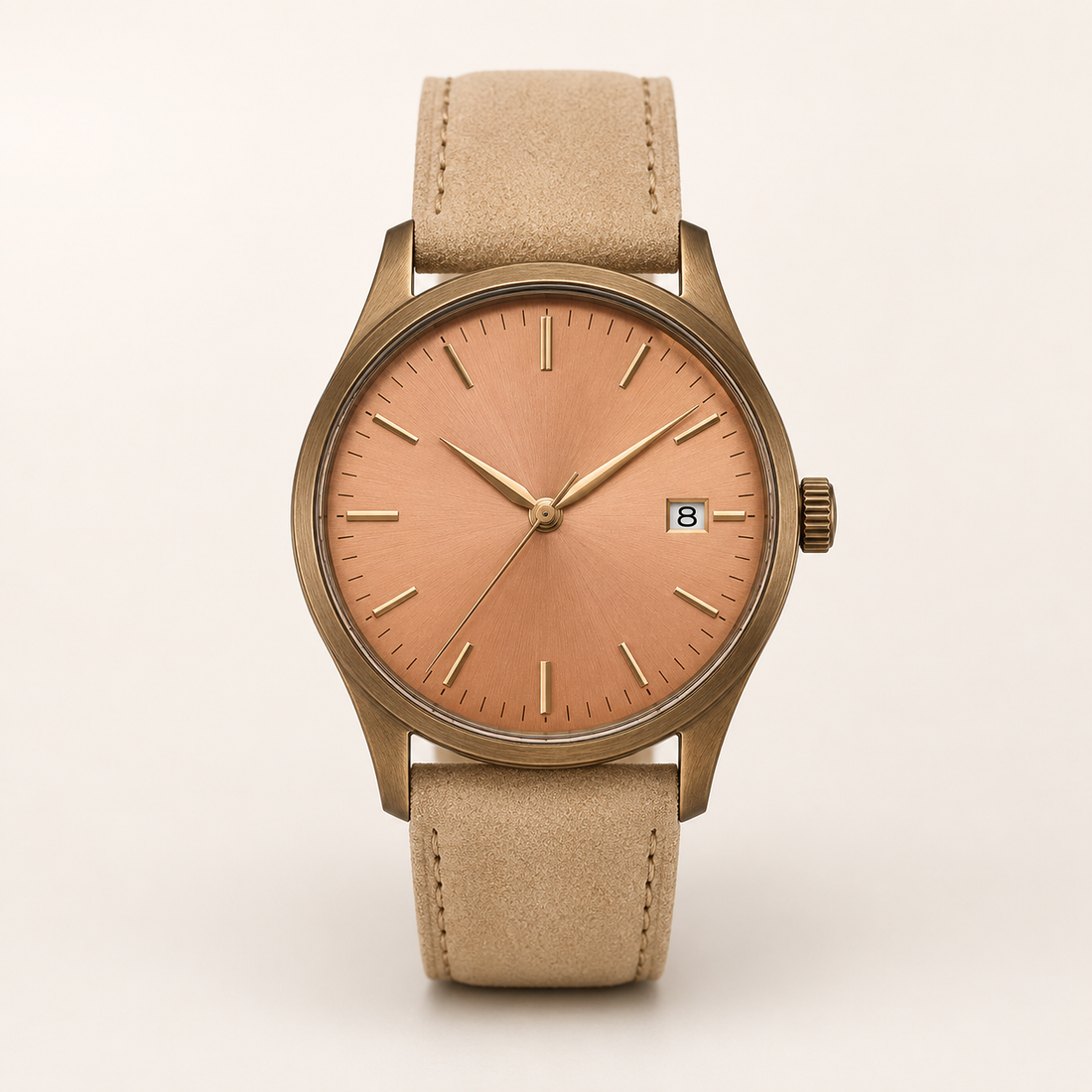 Gold Copper Contemporary Watch