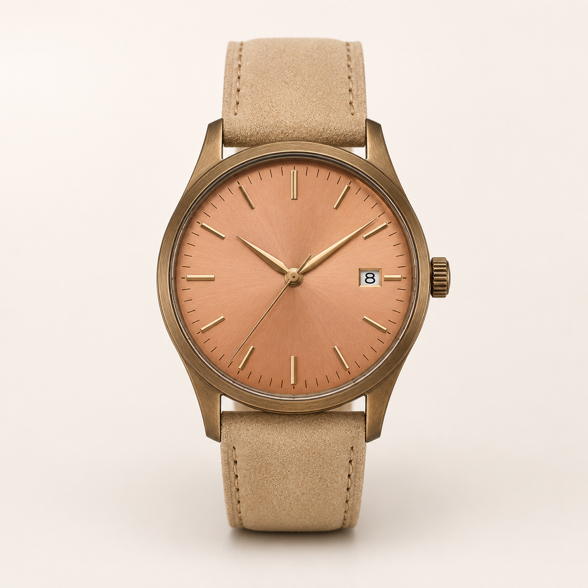 Gold Copper Contemporary Watch