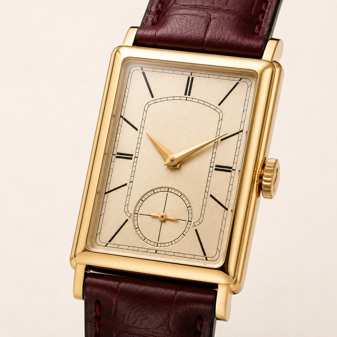 Golden Wine Copper Minimal Watch