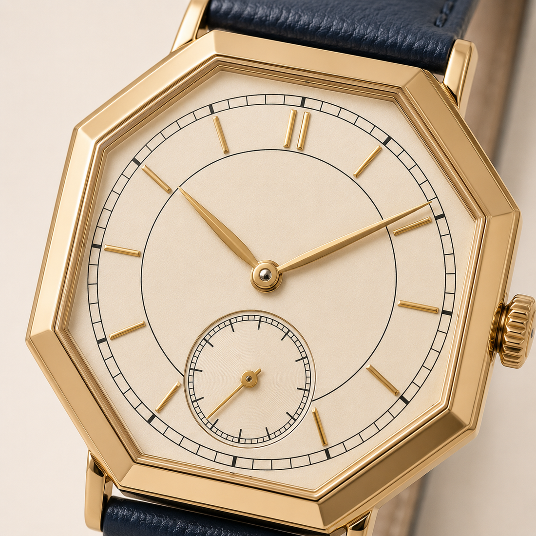 Teal Gold Statement Dial Watch