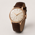 Cream Gold Statement Dial Watch