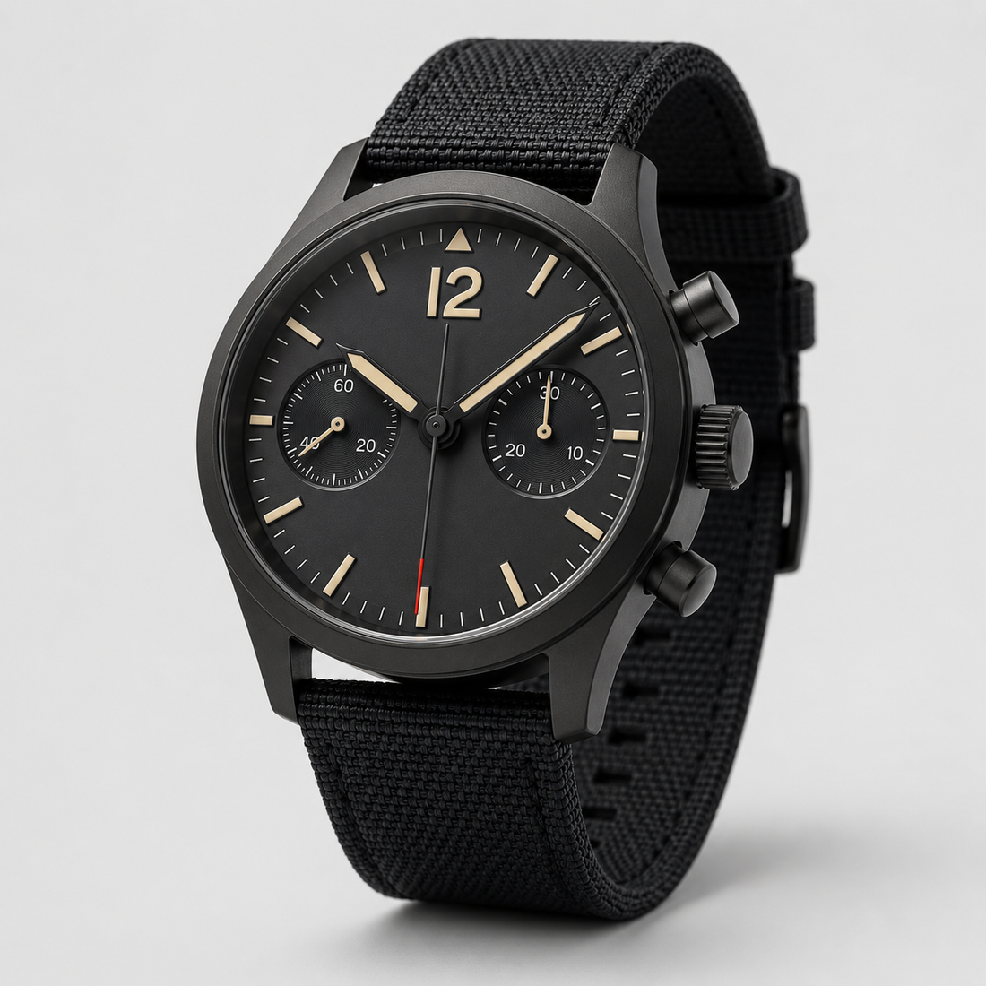 Cream Black Classic Watch