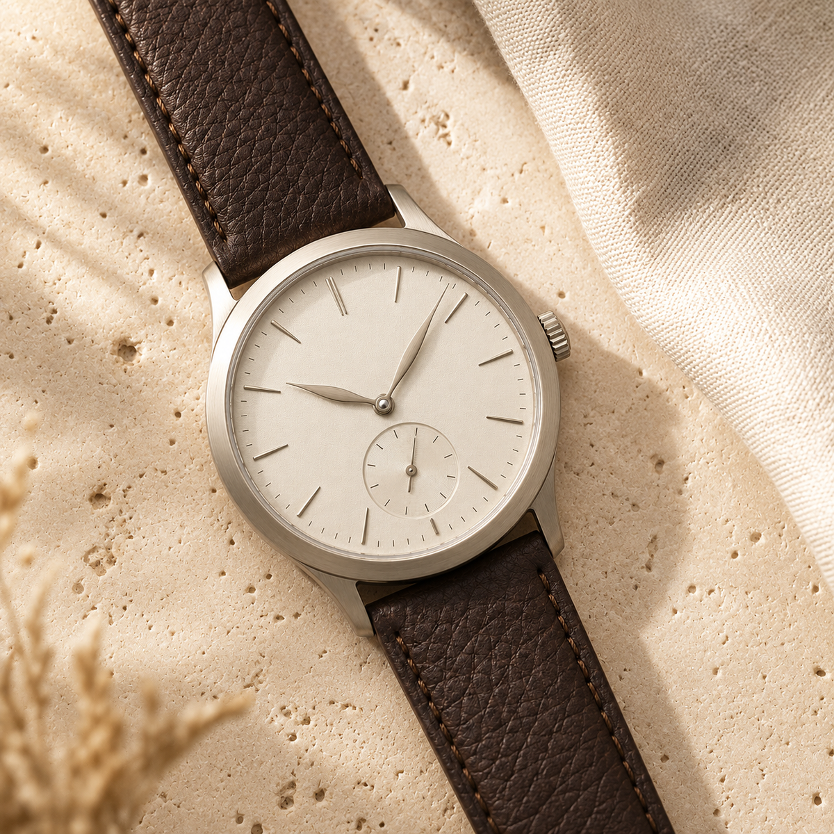 Smoke Silver Minimal Watch