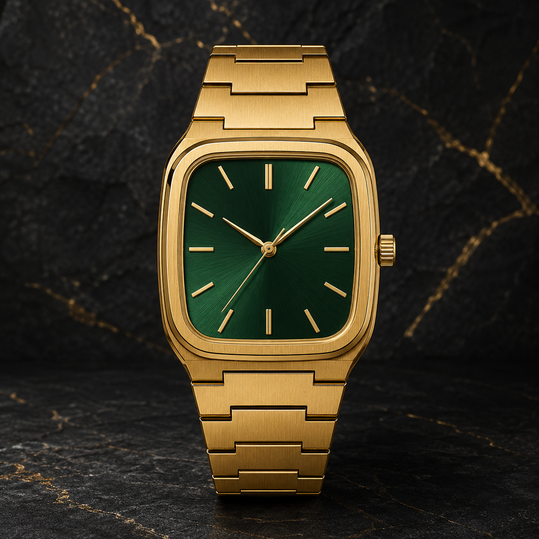 Emerald Gold Statement Dial Watch