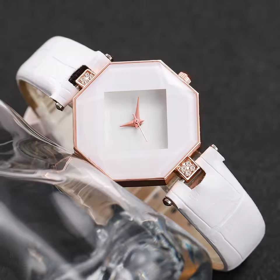 White Copper Statement Dial Watch