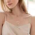 Red Zircon Heart Pendant