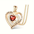 Red Zircon Heart Pendant