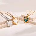 Open Heart Locket Necklace